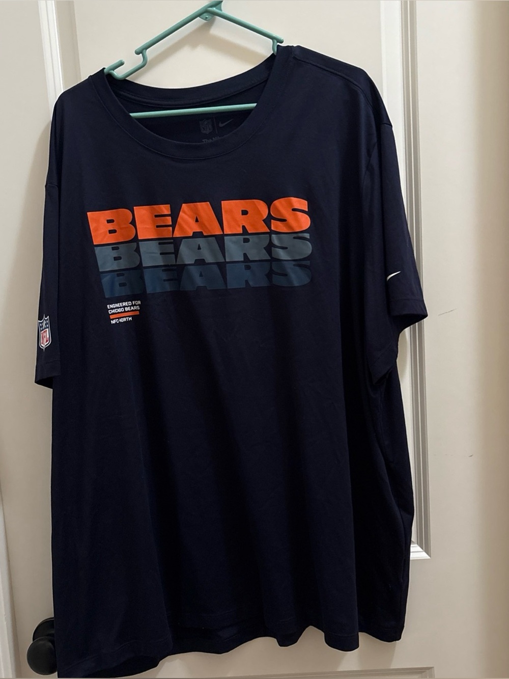 Men's Nike NFL Navy Chicago Bears Sideline Legend Dri-FIT T-Shirt Size 4xL